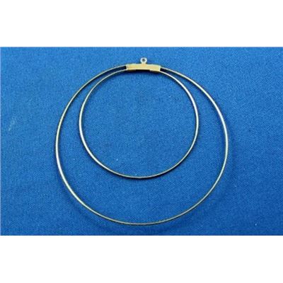Earrings  Creole Double Loop (each) Gold 60mm ea
