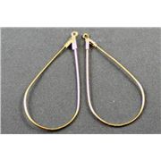Earrings  Creole Tear Drop Small (each) Gold 45mm ea