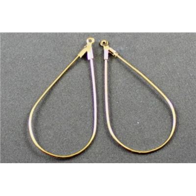 Earrings  Creole Tear Drop Small (each) Gold 45mm ea