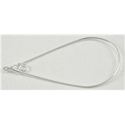 Earrings  Creole Tear Drop with loop Large (each) Silver 53mm ea