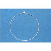 Earrings  Creoles (each) Silver 60mm ea