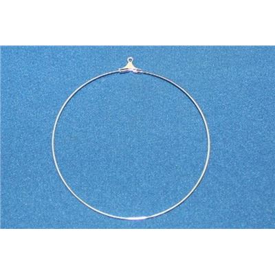 Earrings  Creoles (each) Silver 60mm ea