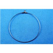 Earrings  Creoles (each) Black Nickel 60mm ea