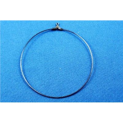 Earrings  Creoles (each) Black Nickel 60mm ea
