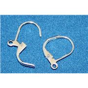 Earrings  Continental Hooks (per pair) Silver  ea