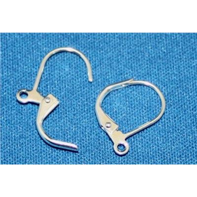Earrings  Continental Hooks (per pair) Silver  ea