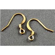 Earrings  Flat hooks (per pair) Gold  ea