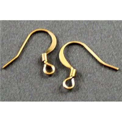 Earrings  Flat hooks (per pair) Gold  ea
