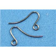Earrings  Kids Hooks (per pair) Black Nickel  ea