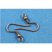 Earrings  Large hooks (per pair) Antique Copper  ea