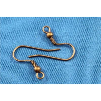 Earrings  Large hooks (per pair) Antique Copper  ea