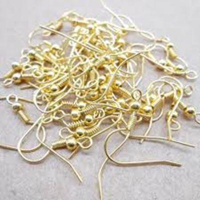 Earrings Large hooks (per pair) Yellow Gold  ea
