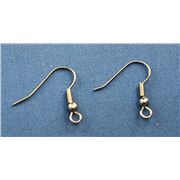 Earrings  Large hooks (per pair)-Surgical Steel Nickel  ea