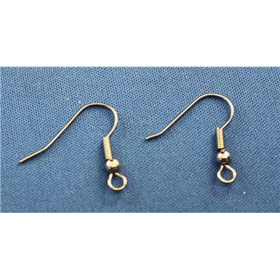 Earrings  Large hooks (per pair)-Surgical Steel Nickel  ea