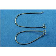 Earrings  Large Kidney Hook (per pair) Gold  ea