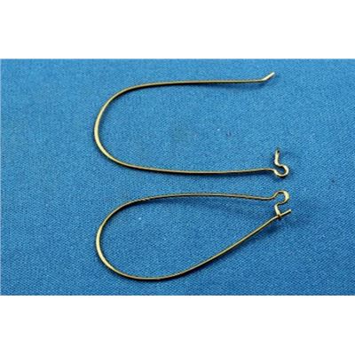 Earrings  Large Kidney Hook (per pair) Gold  ea