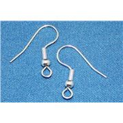 Earrings  Low Allergenic Large Hook (per pair) Silver  ea
