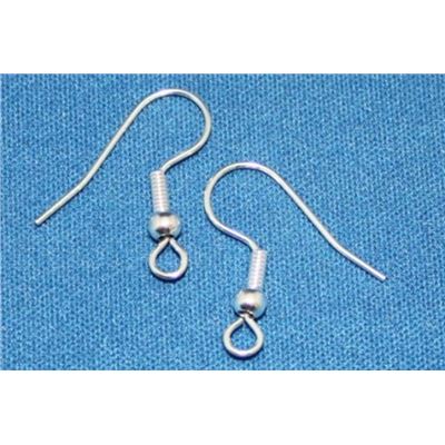 Earrings  Low Allergenic Large Hook (per pair) Silver  ea