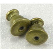 Earrings  Bullet Backing (per pair) Antique Brass  ea
