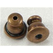 Earrings  Bullet Backing (per pair) Antique Copper  ea