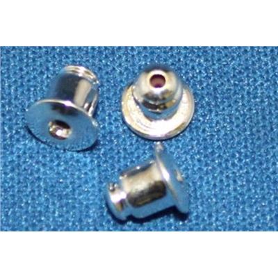 Earrings Bullet Backing Silver per pair