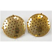 Earrings  Large Sieve (per pair) Gold  ea