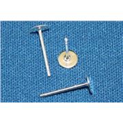 Earrings  Pad Stud (per pair) Silver 4mm ea