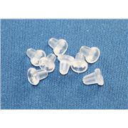 Earrings  Clear Rubber Protector (per pair) Clear  ea