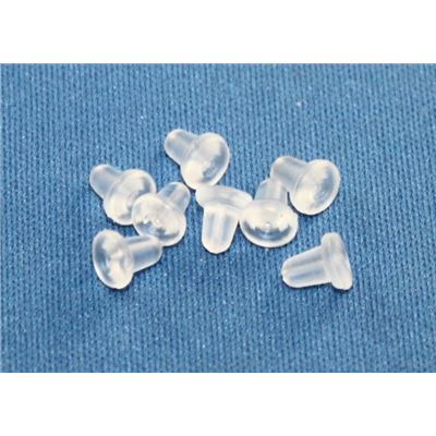 Earrings  Clear Rubber Protector (per pair) Clear  ea