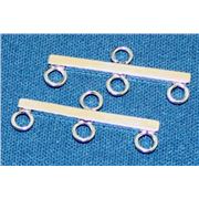 End Bar  3 Loop with End Loop Silver  ea