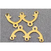 End Bar  3 Row Arch Connector Gold  ea