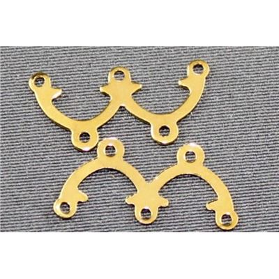 End Bar  3 Row Arch Connector Gold  ea