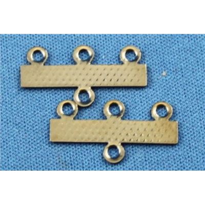 End Bar  3 Row with bail Black Nickel  ea