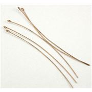 Eye Pins  Extra Fine Antique Copper 75mm ea