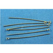 Eye Pins  Extra Fine Gold 50mm ea