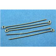 Eye Pins  Extra Fine Gold 75mm ea