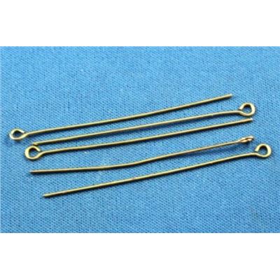 Eye Pins  Extra Fine Gold 75mm ea