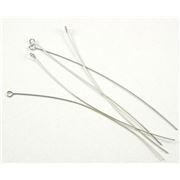 Eye Pins  Extra Fine Nickel 75mm ea