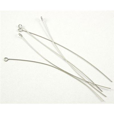 Eye Pins  Extra Fine Nickel 75mm ea