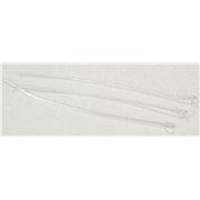 Eye Pins  Extra Fine Silver 50mm ea