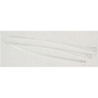 Eye Pins  Extra Fine Silver 50mm ea