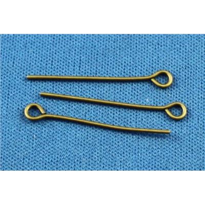 Eye Pins  Thick Antique Brass 25mm ea