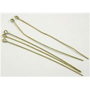 Eye Pins  Thick Antique Brass 75mm ea
