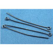 Eye Pins  Thick Black Nickel 50mm ea