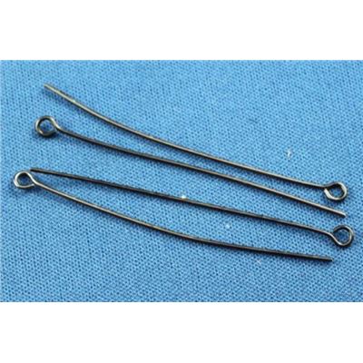 Eye Pins  Thick Black Nickel 50mm ea