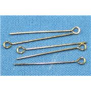 Eye Pins  Thick Gold 25mm ea