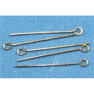 Eye Pins  Thick Gold 25mm ea