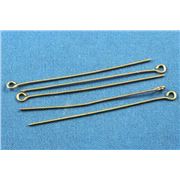 Eye Pins  Thick Gold 50mm ea