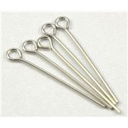 Eye Pins  Thick Nickel 25mm ea