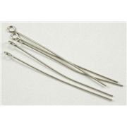 Eye Pins  Thick Nickel 50mm ea